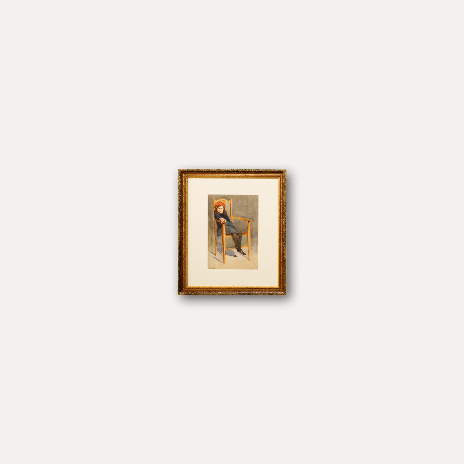 William Hyams (1878 1952) Framed Watercolour, The Artist's Daughter photo buy