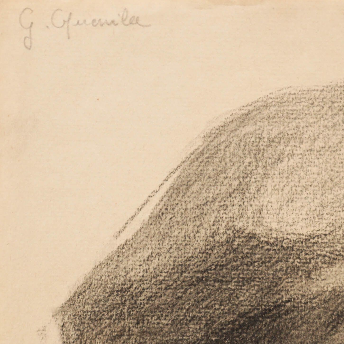 G. Querville 1939 Graphite Drawing, The Frenchman photo 134.0