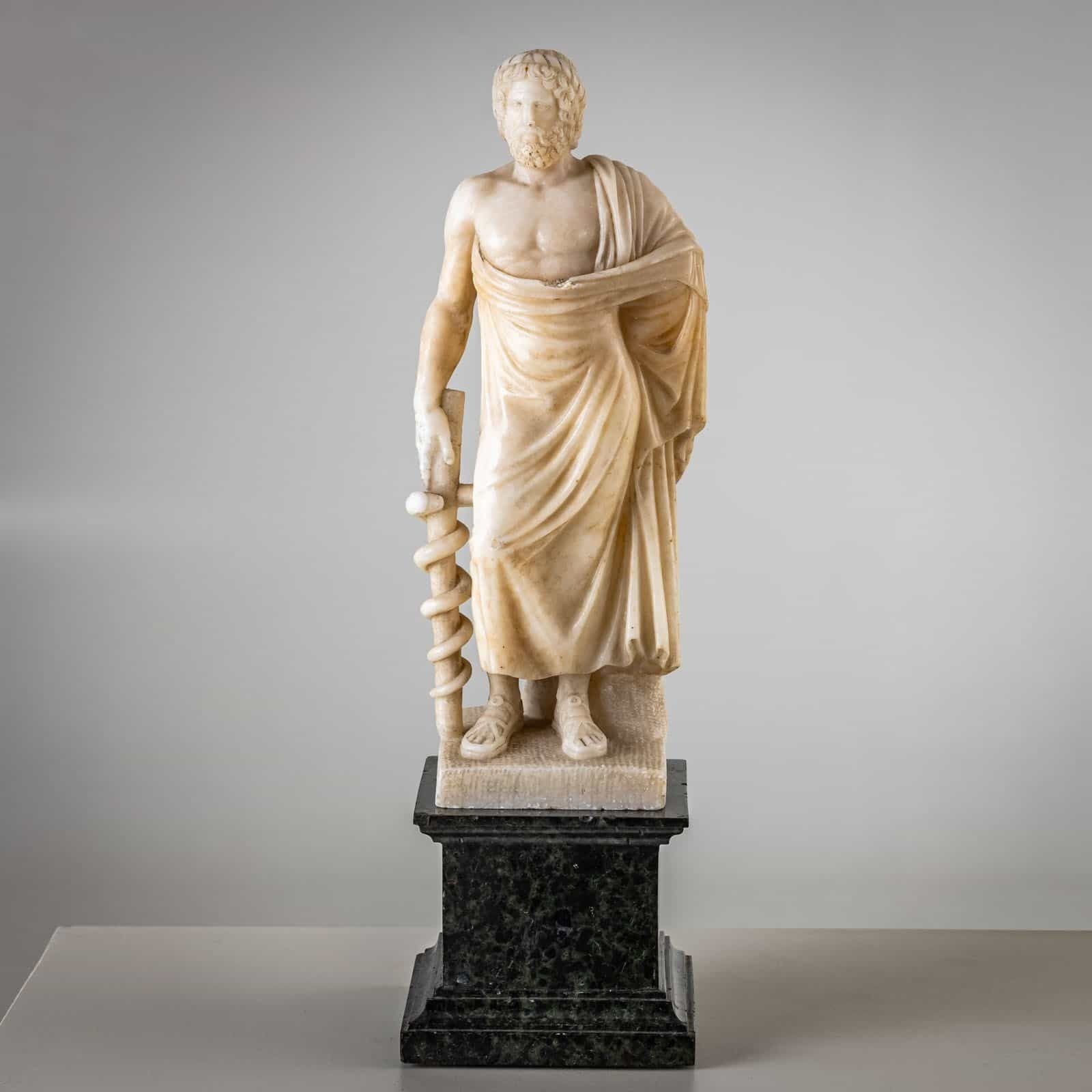 photo furniture Pair Of White Alabaster Sculptures, 2nd Half 19th Century