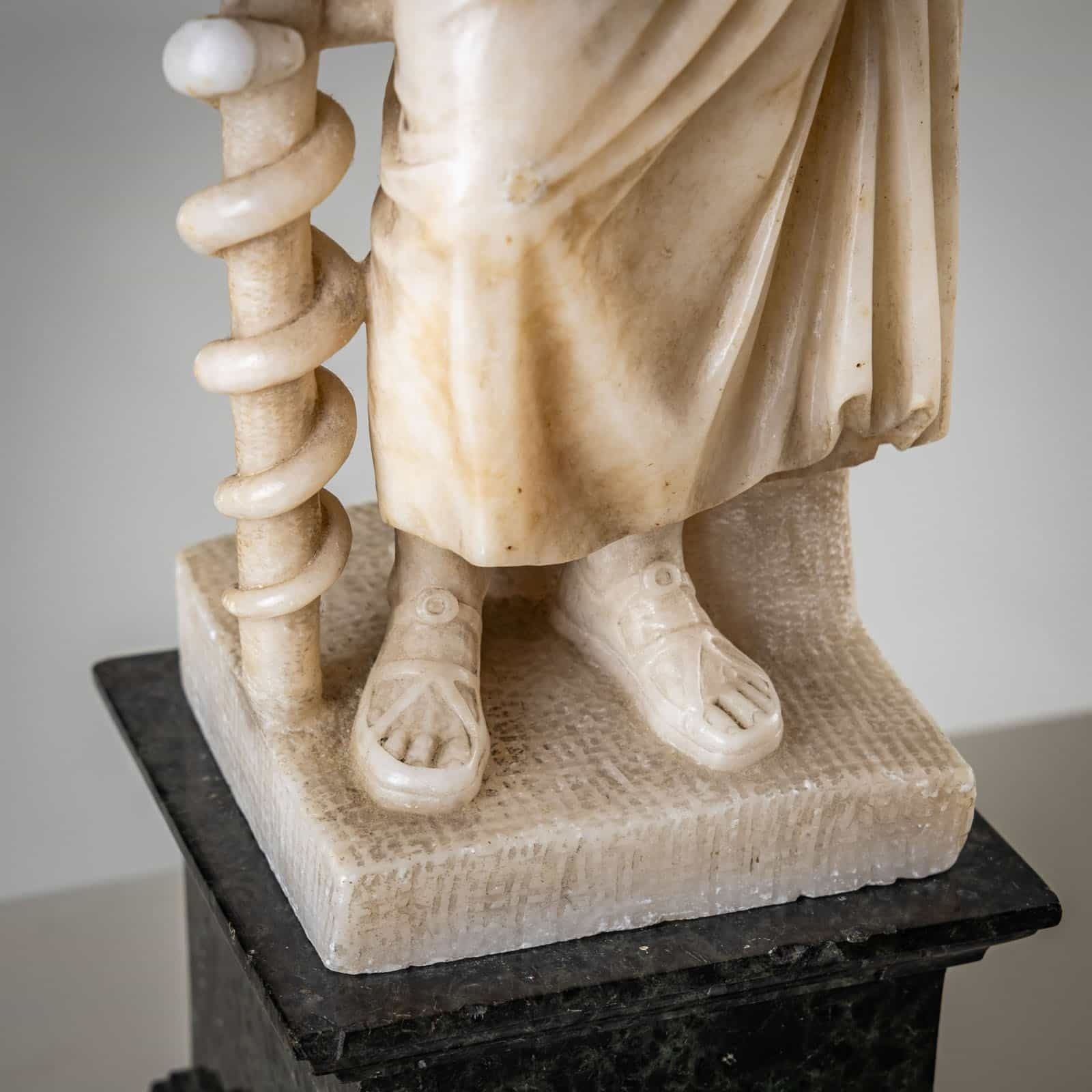 photo for sale Pair Of White Alabaster Sculptures, 2nd Half 19th Century