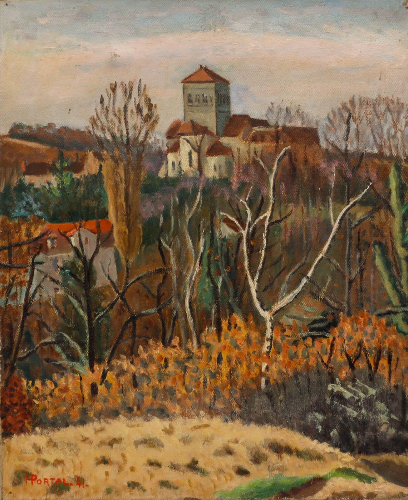 Henry Portal (1890 1982) 1941 Oil, Autumn Landscape
