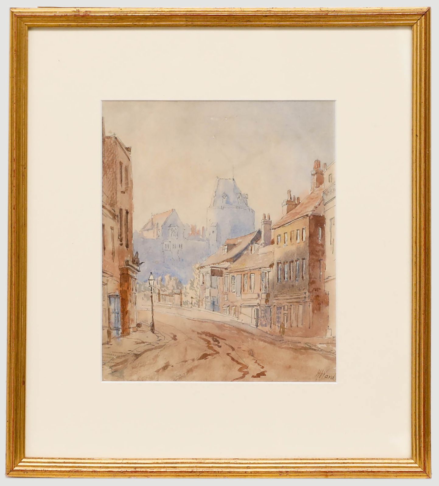 H. Ward Framed Late 19th Century Watercolour, A Street In Windsor