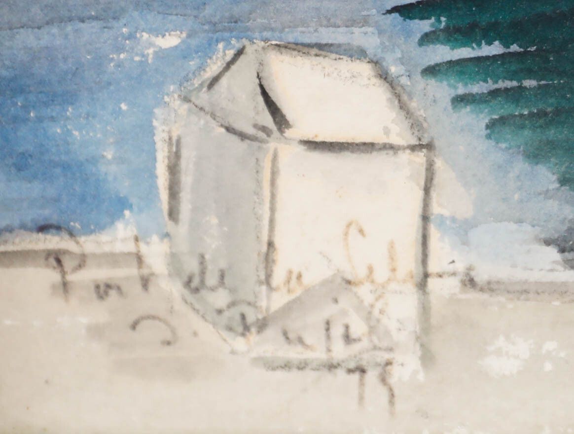 Spanish School Framed 20th Century Watercolour El Port De La Selva photo 281.0