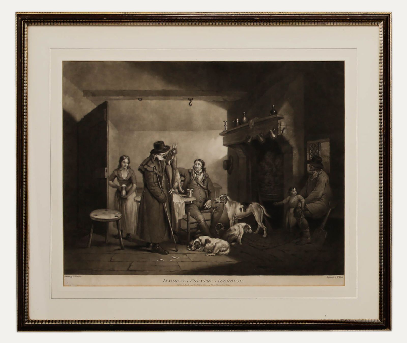 Ward After Morland 1797 Mezzotint, Inside Of A Country Alehouse