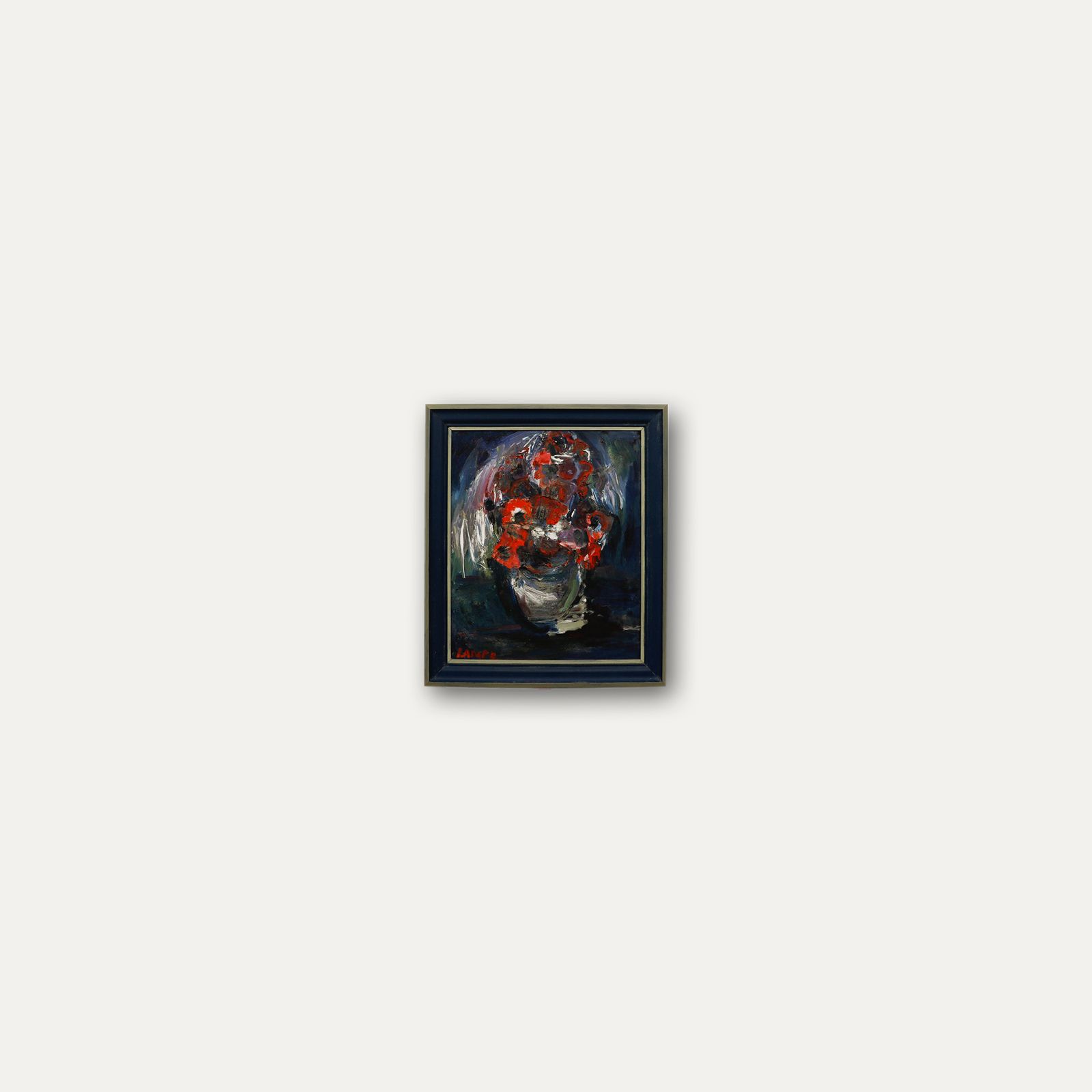 W. Lampl Framed 20th Century Oil, Still Life Of Flowers In A Vase photo buy