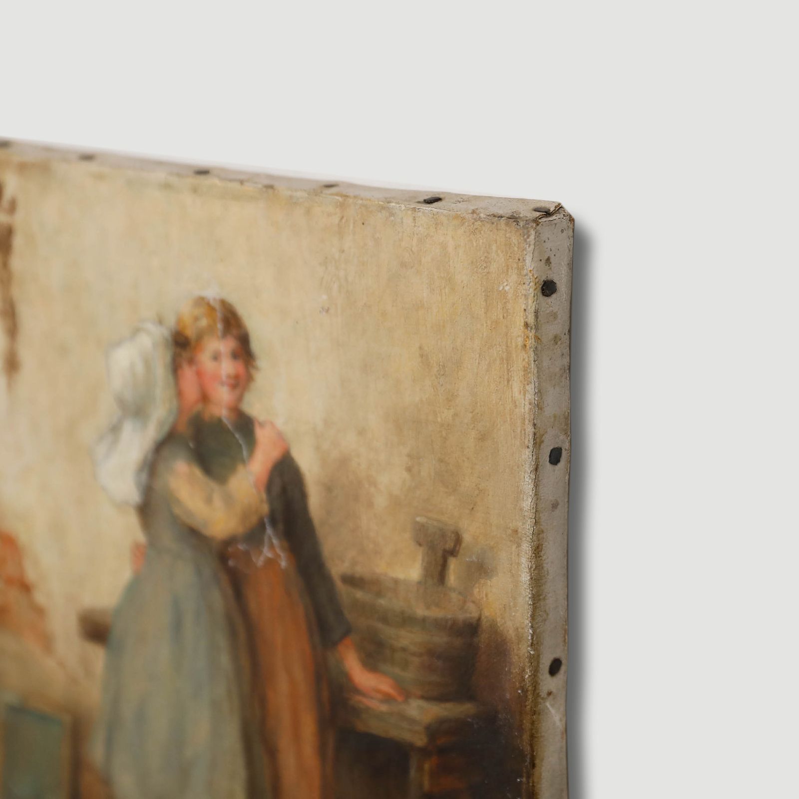 Francis R. Stock (Fl.1875 1884) Late 19th Century Oil, A Kiss For Sister photo 299.0