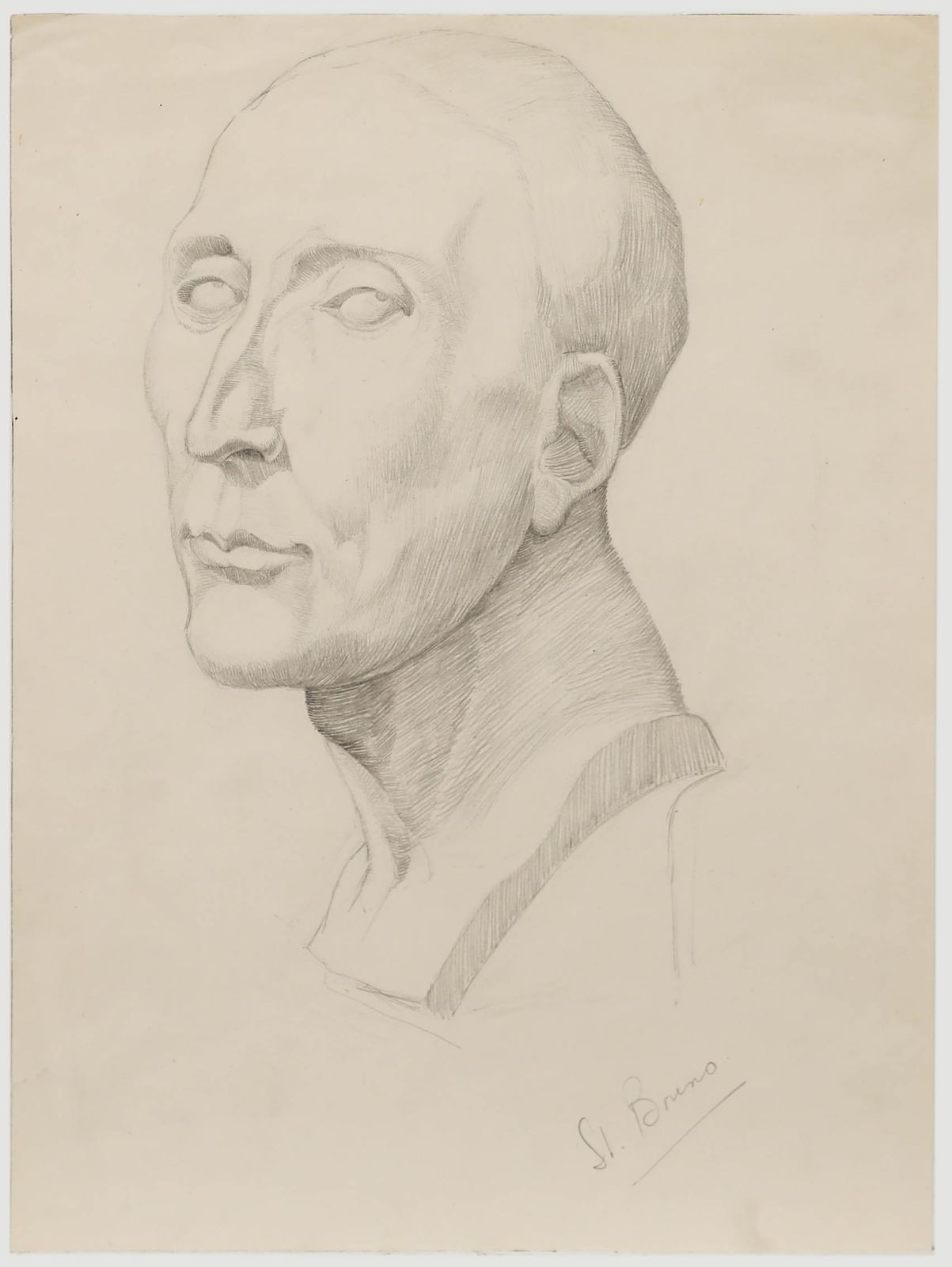 William Kerry Early 20th Century Graphite Drawing, Bust Of Niccolò Da Uzzano photo furniture