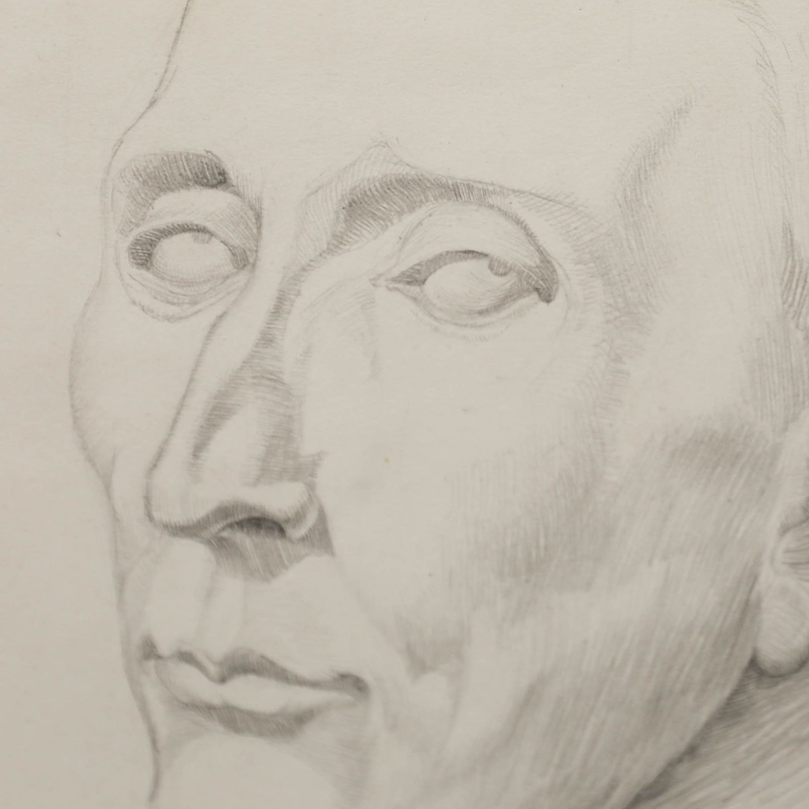 William Kerry Early 20th Century Graphite Drawing, Bust Of Niccolò Da Uzzano photo for sale