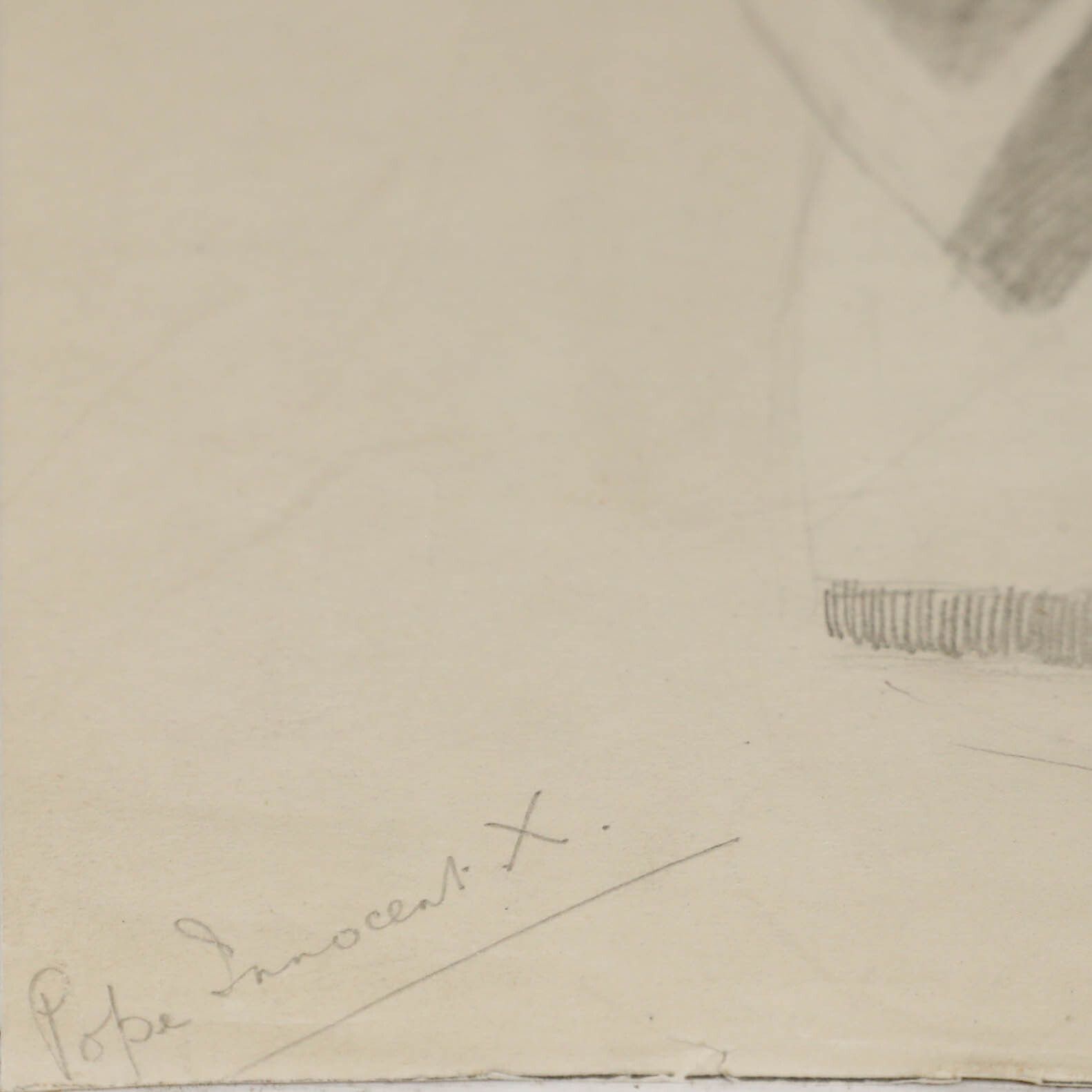 William Kerry Early 20th Century Graphite Drawing, Pope Innocent X photo for sale