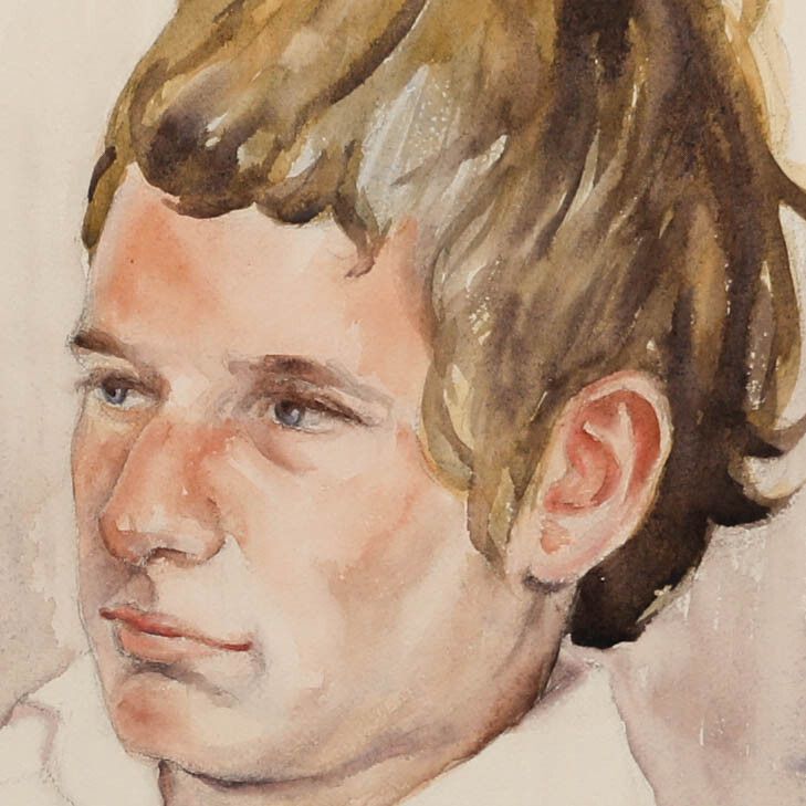 E.P. Clapholt 1967 Watercolour, The White Shirt photo Art