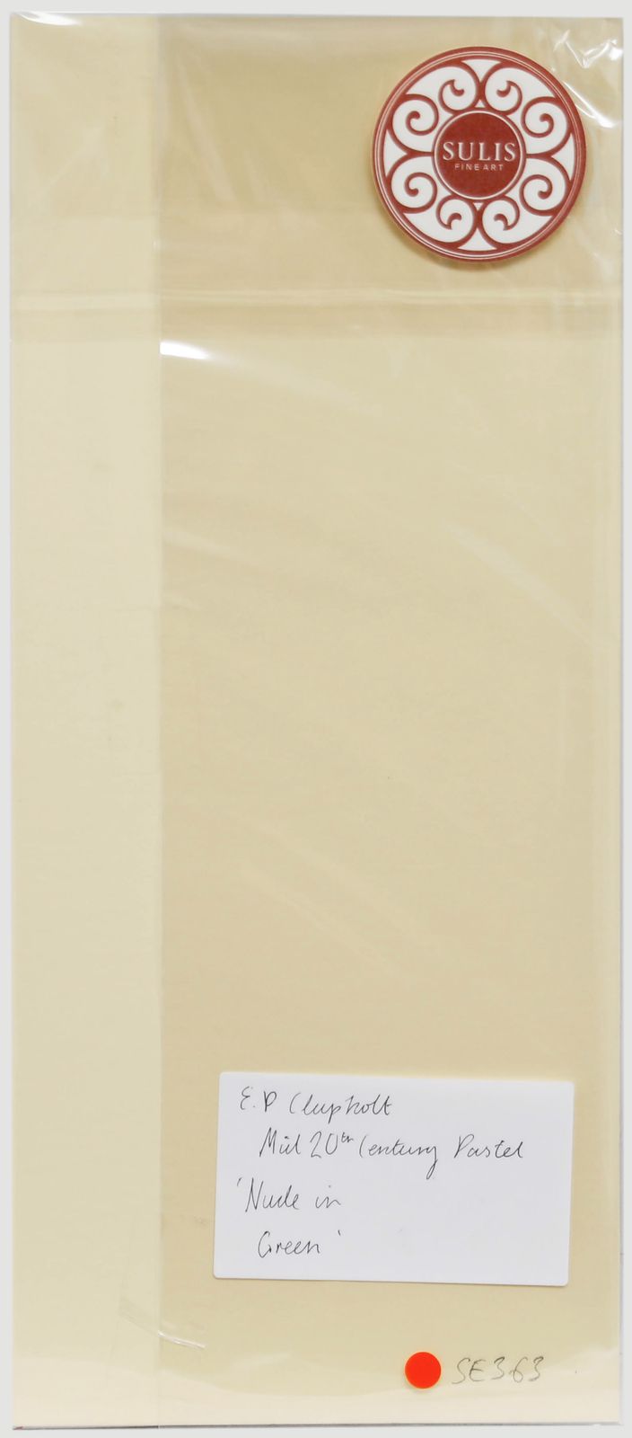 E.P. Clapholt Mid 20th Century Pastel, Nude In Green photo for sale