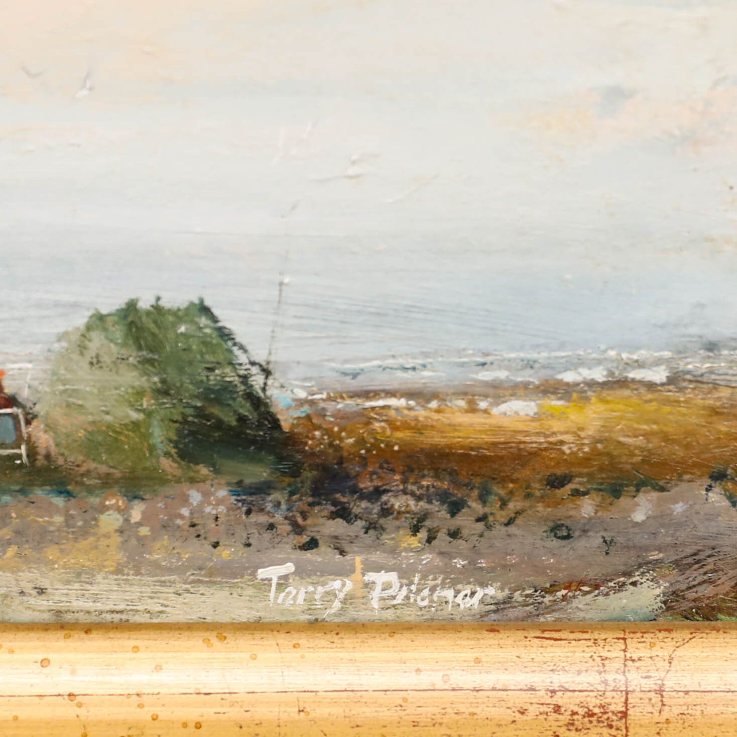 Terry Pitcher Framed 20th Century Oil, Fishermen At Blue Anchor photo vinterior