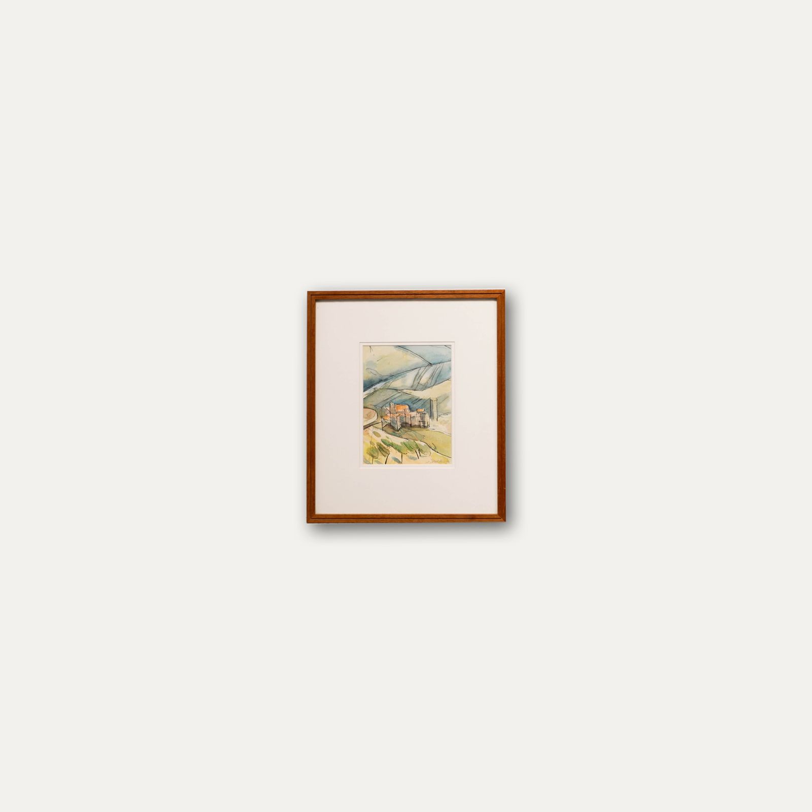 A. Nicholson Framed Contemporary Watercolour, Castello Di Santa Giuliana photo buy