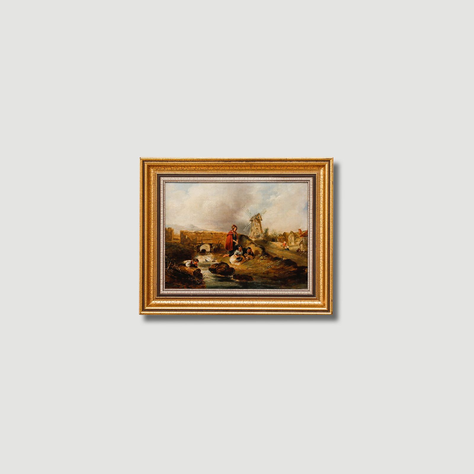 English School 19th Century Oil Enjoying The River photo vinterior