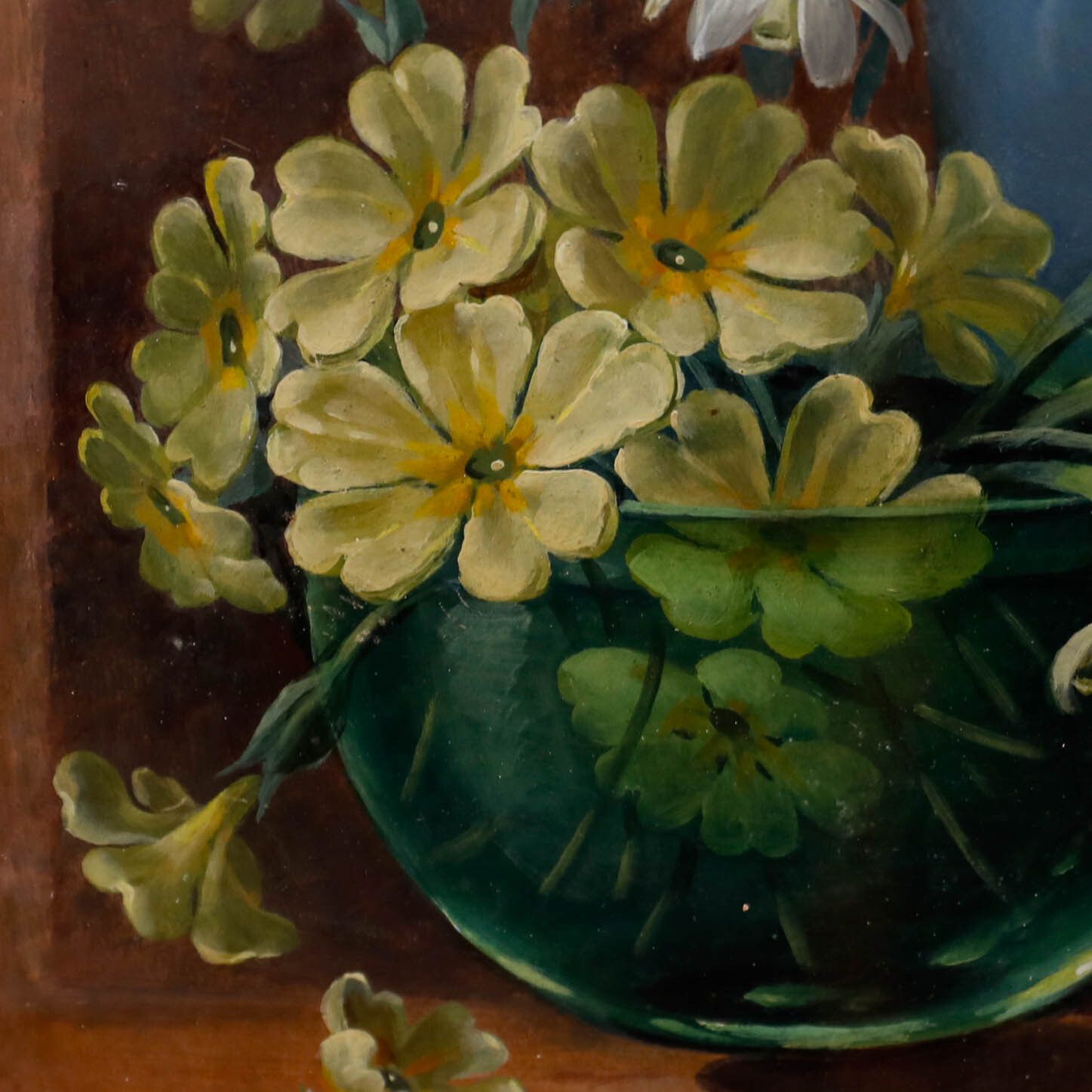 Framed Early 20th Century Oil Floral Still Life photo Art