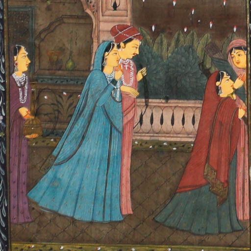 Indian Miniature  Early 20th Century Gouache Ceremony photo Art