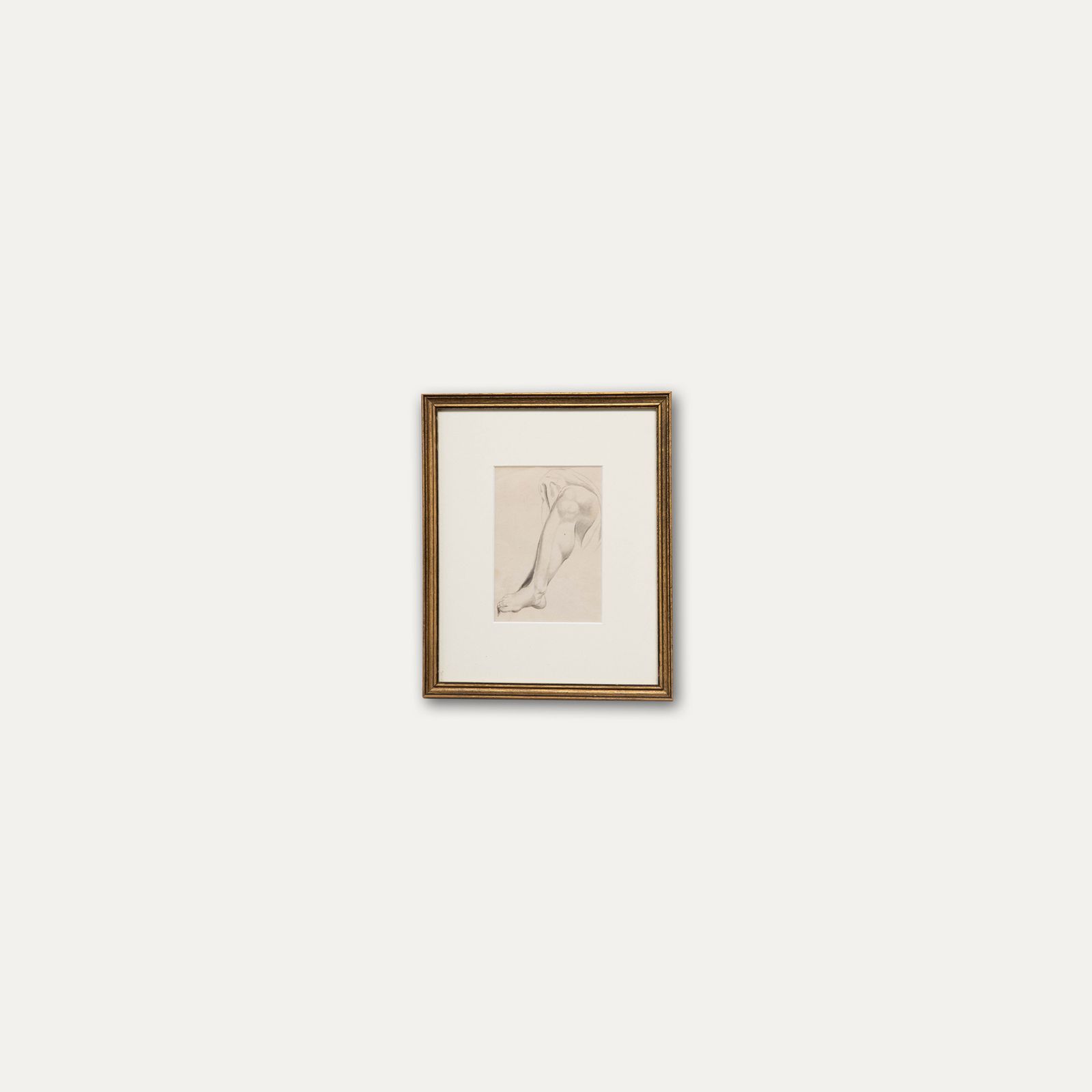 Framed 19th Century Watercolour Anatomical Study Of A Leg photo vinterior