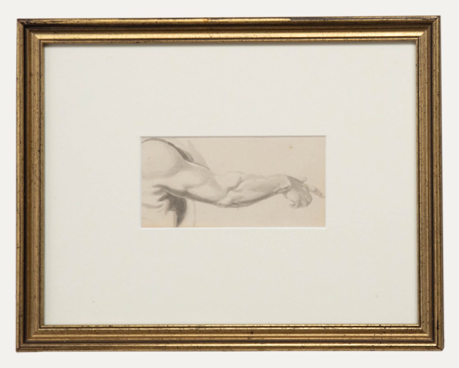 Framed 19th Century Watercolour Anatomical Study Of An Arm