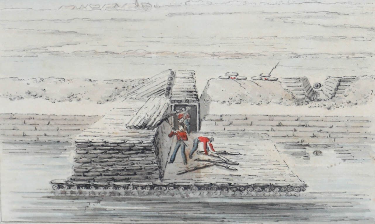 J. G. Harlay 19th Century Engraving, Passage Of A Wet Ditch photo furniture