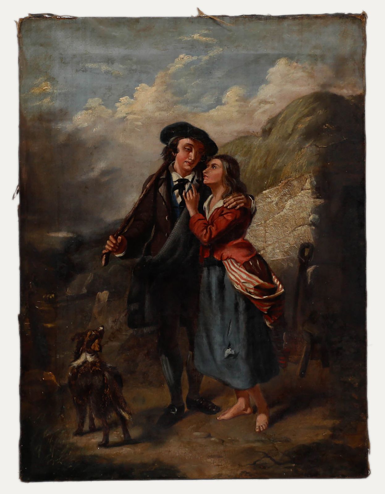 19th Century Oil Country Lovers On A Pathway photo furniture