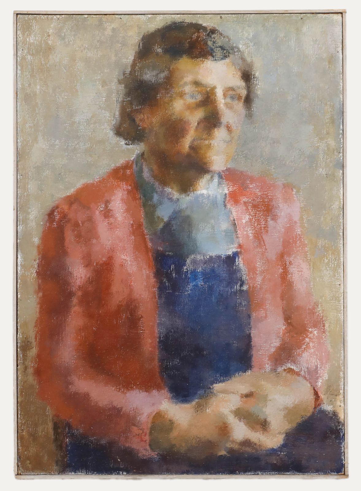 Mid 20th Century Oil Women In Pink