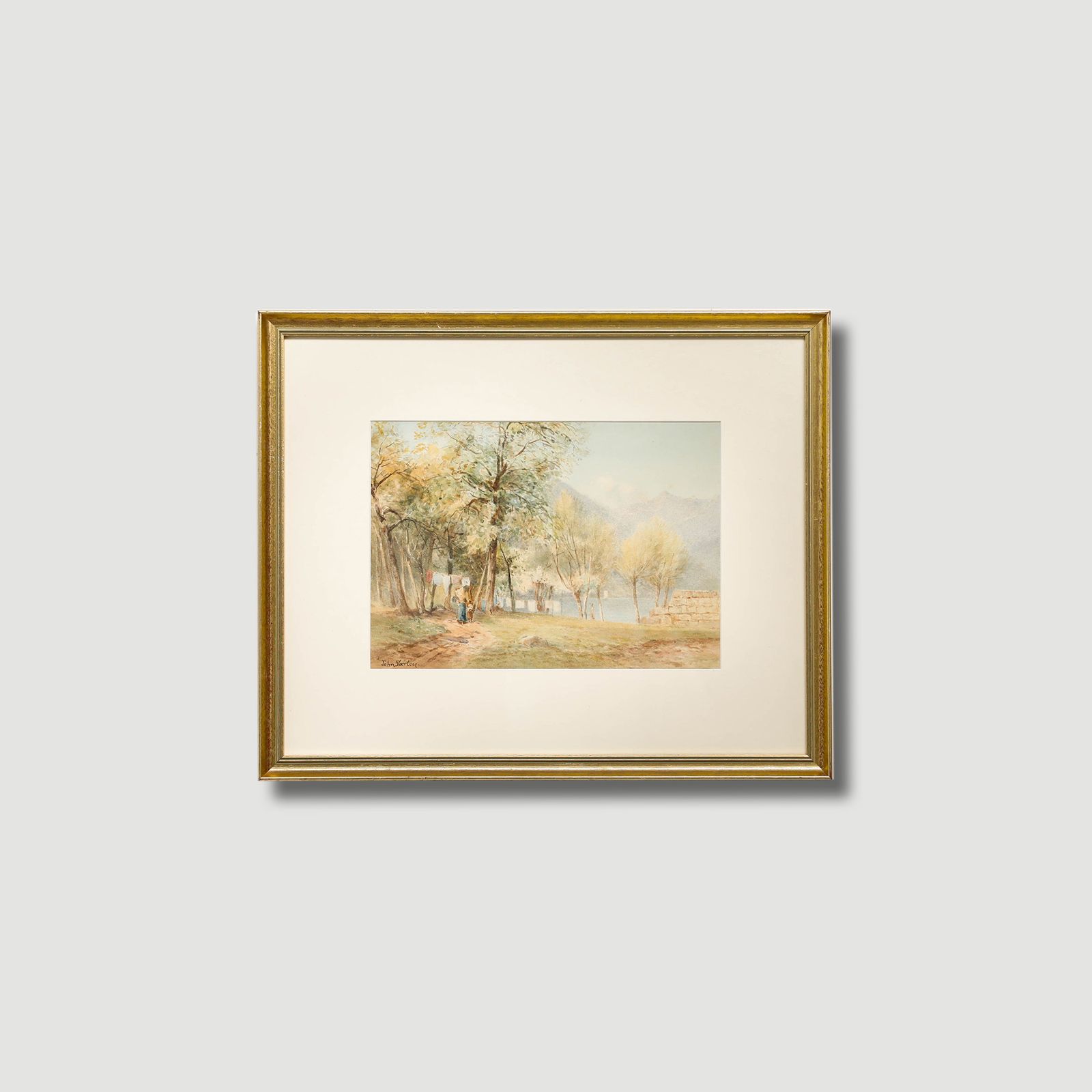 John Varley Jnr (1850 1933) Framed Watercolour, The End Of Lago Maggiore photo buy