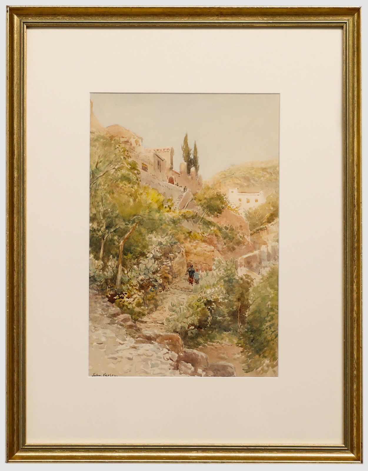 John Varley Jnr (1850 1933) Late 19th Century Watercolour, Road In Sicily