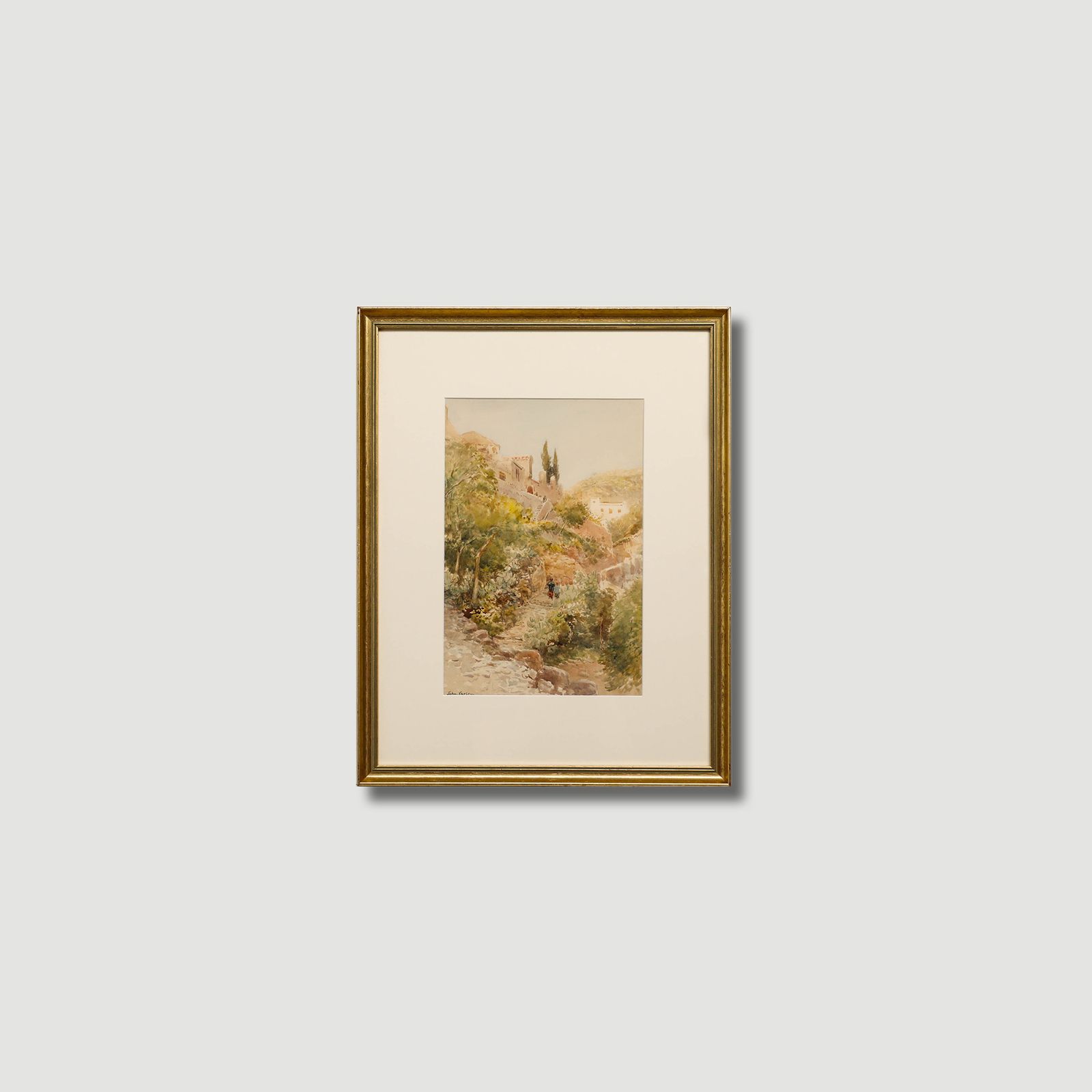 John Varley Jnr (1850 1933) Late 19th Century Watercolour, Road In Sicily photo buy