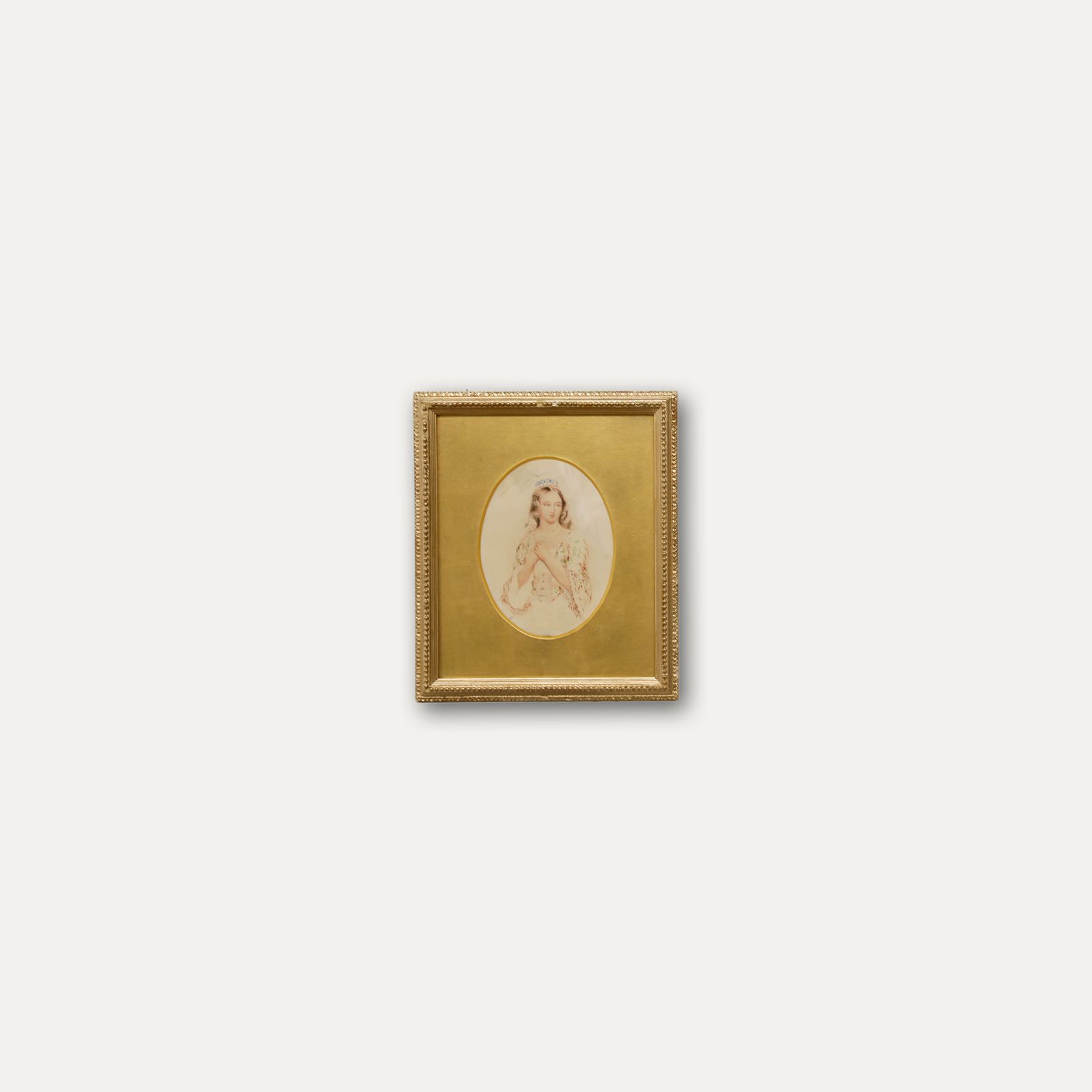 Attrib.Alfred Edward Chalon (1780 1860) 19th Century Watercolour, Regal Beauty photo vinterior