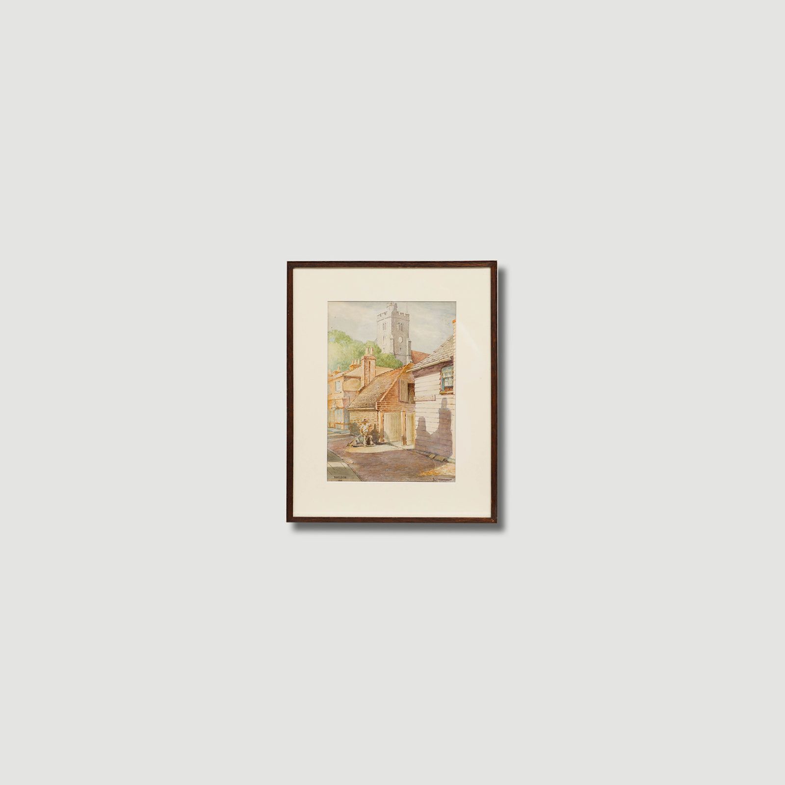 photo furniture A. Greenhalgh Framed Early 20th Century Watercolour, A Street In Rayleigh