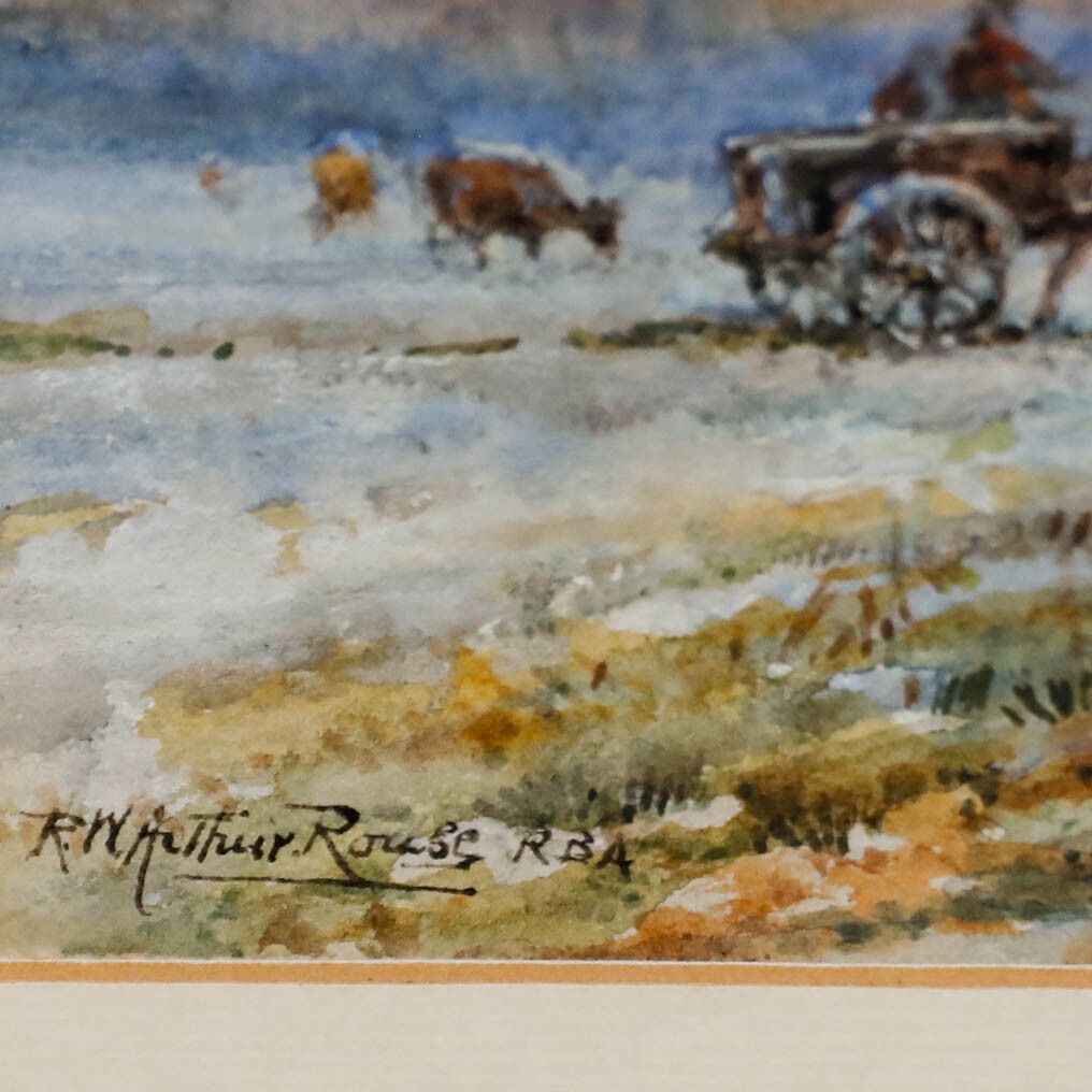 Robert William Arthur Rouse (1867 1951) Framed Watercolour, Home At Sunset photo vinterior