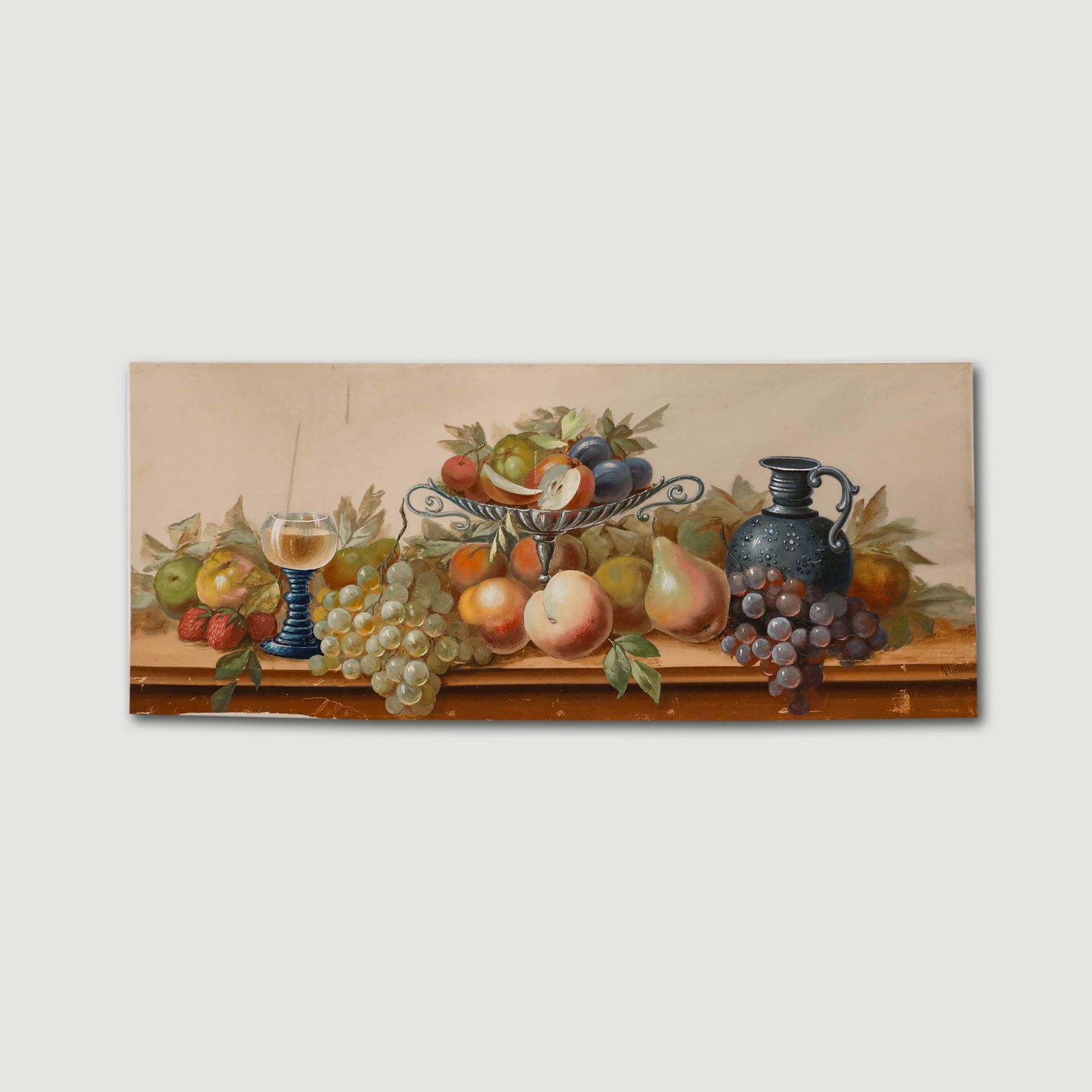 P. Reinert 20th Century Gouache, Fruit And Chalices photo 133.0