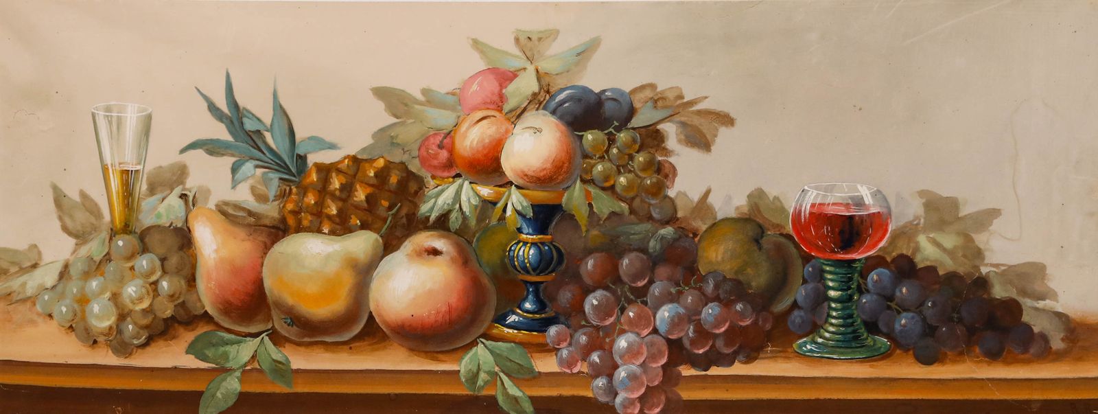 P. Reinert 20th Century Gouache, The Fruit Display