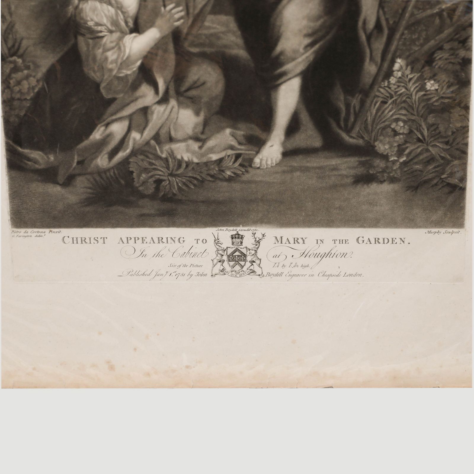 John Murphy (C.1748 C.1820) 1781 Mezzotint, Christ Appearing To Mary photo for sale