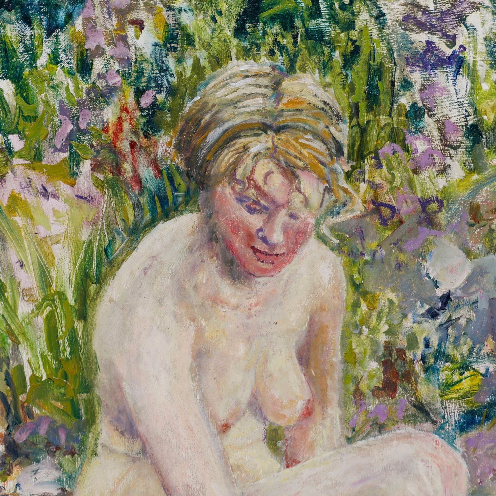 Flodman 20th Century Oil, Bather In The Rock Pool photo Art