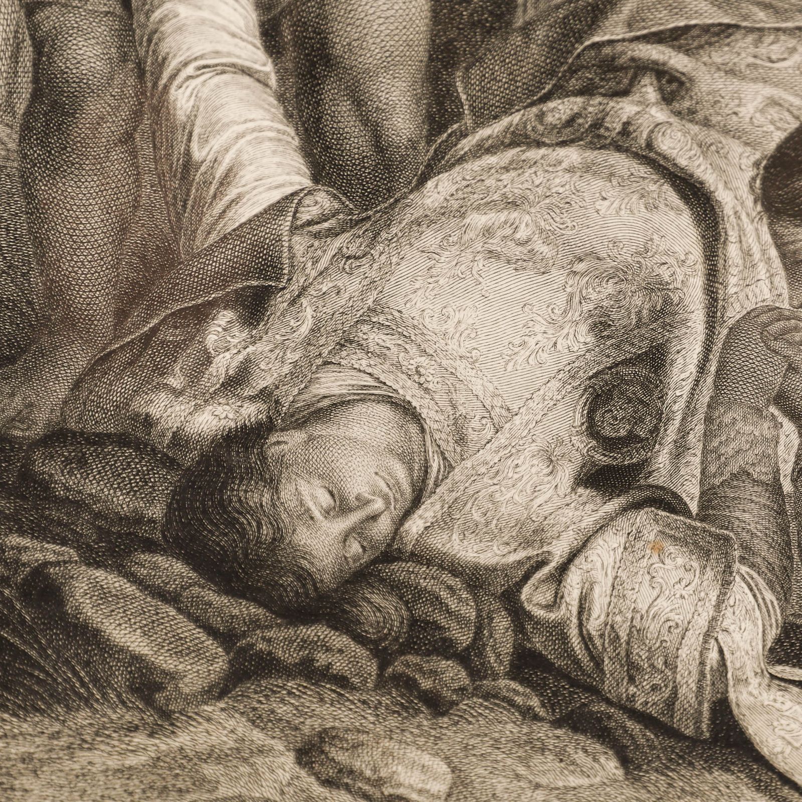 François  Aliamet After Le Sueur 1773 Engraving, Martyrdom Of Saint Stephen photo Art