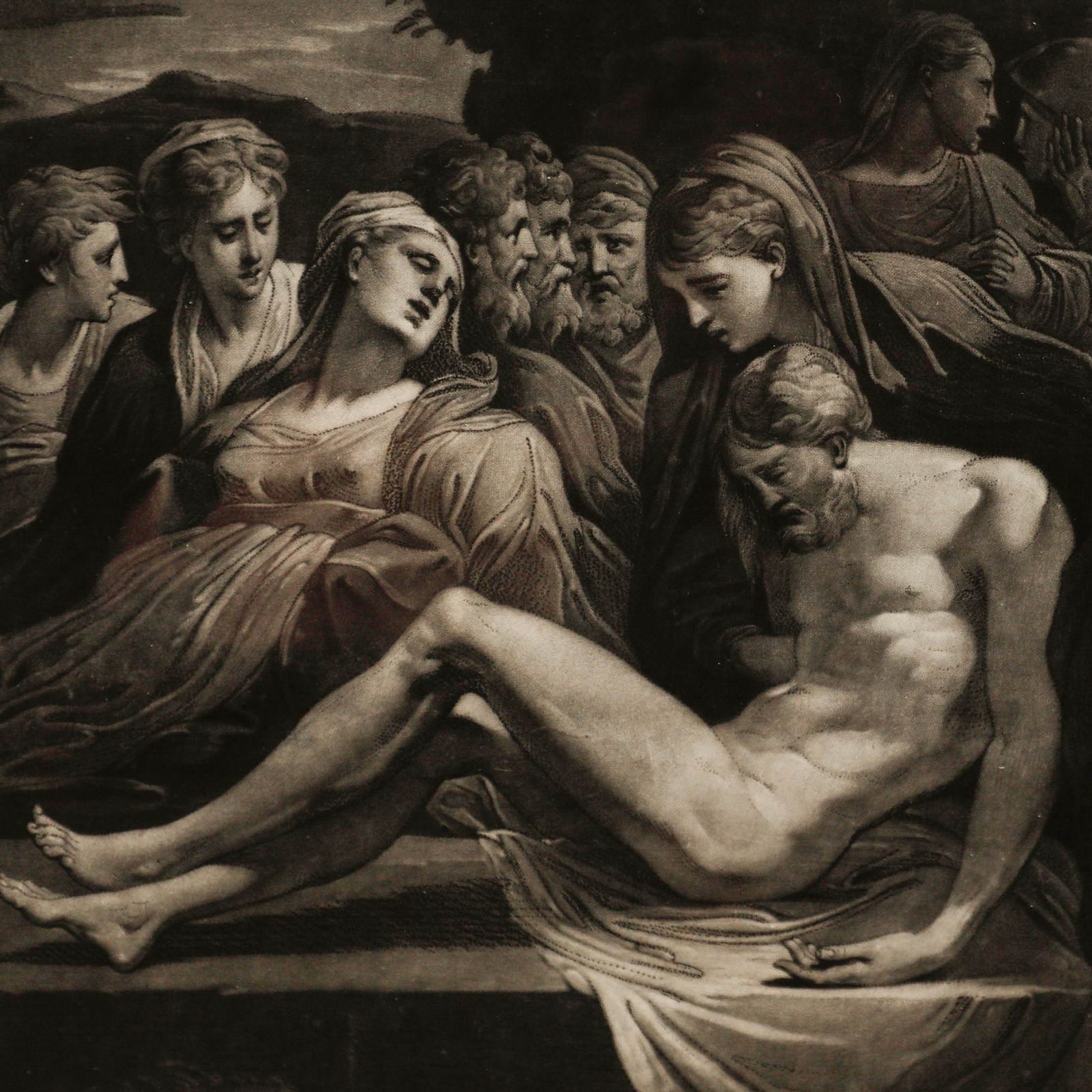 Charles Howard Hodges (1764 1837) 1788 Mezzotint, Christ Laid In The Sepulchre photo Art