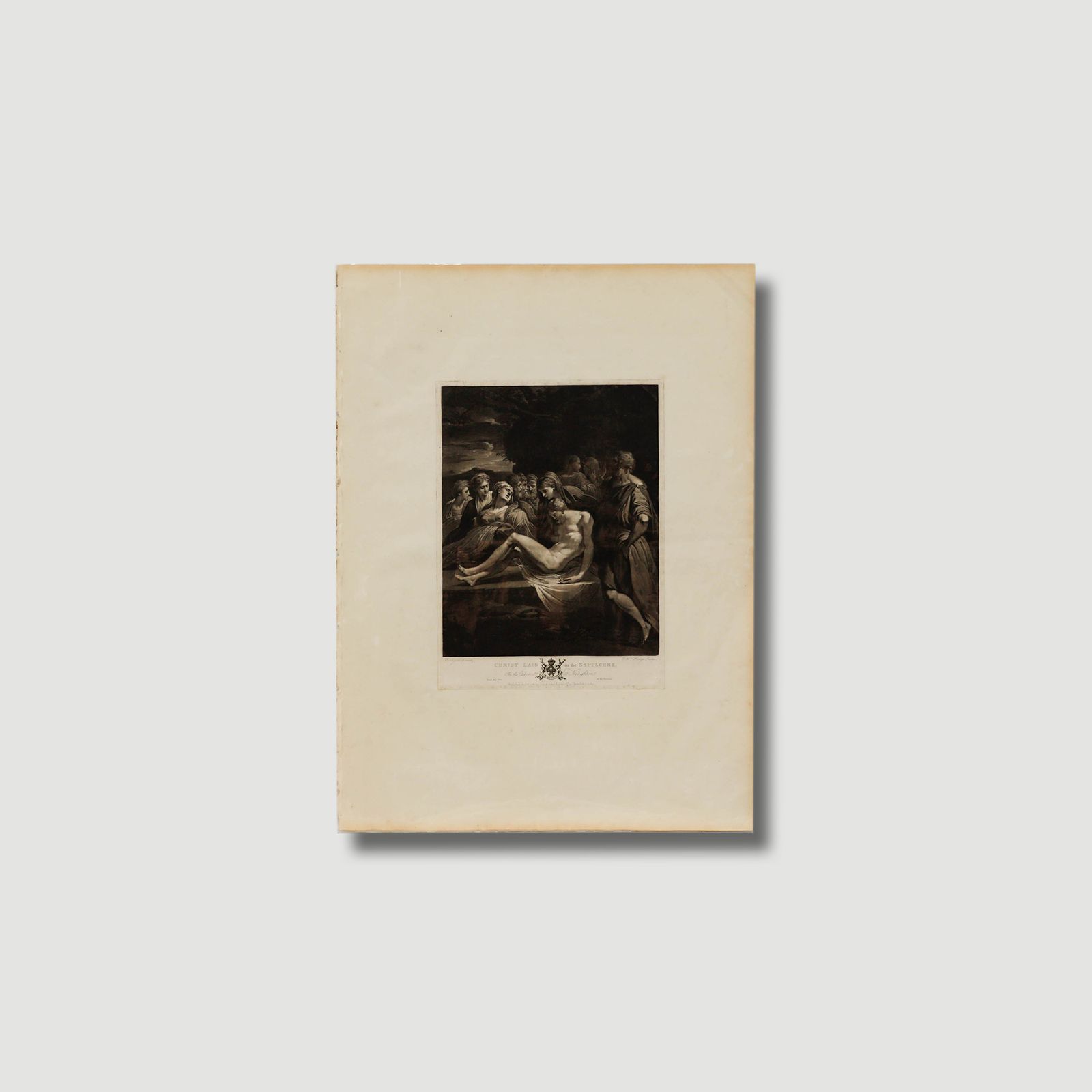Charles Howard Hodges (1764 1837) 1788 Mezzotint, Christ Laid In The Sepulchre photo 176.0