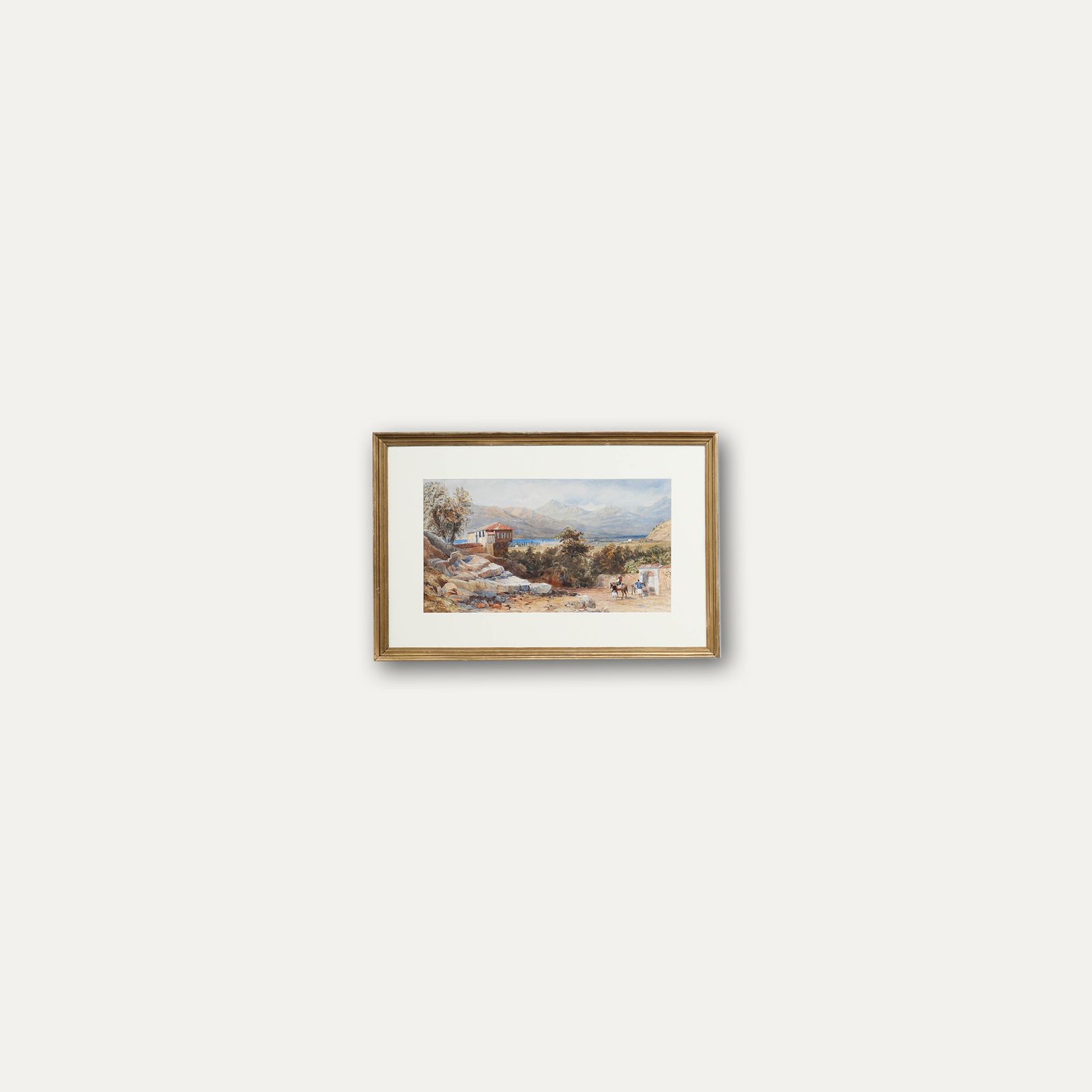 Framed Late 19th Century Watercolour North African Landscape photo vinterior