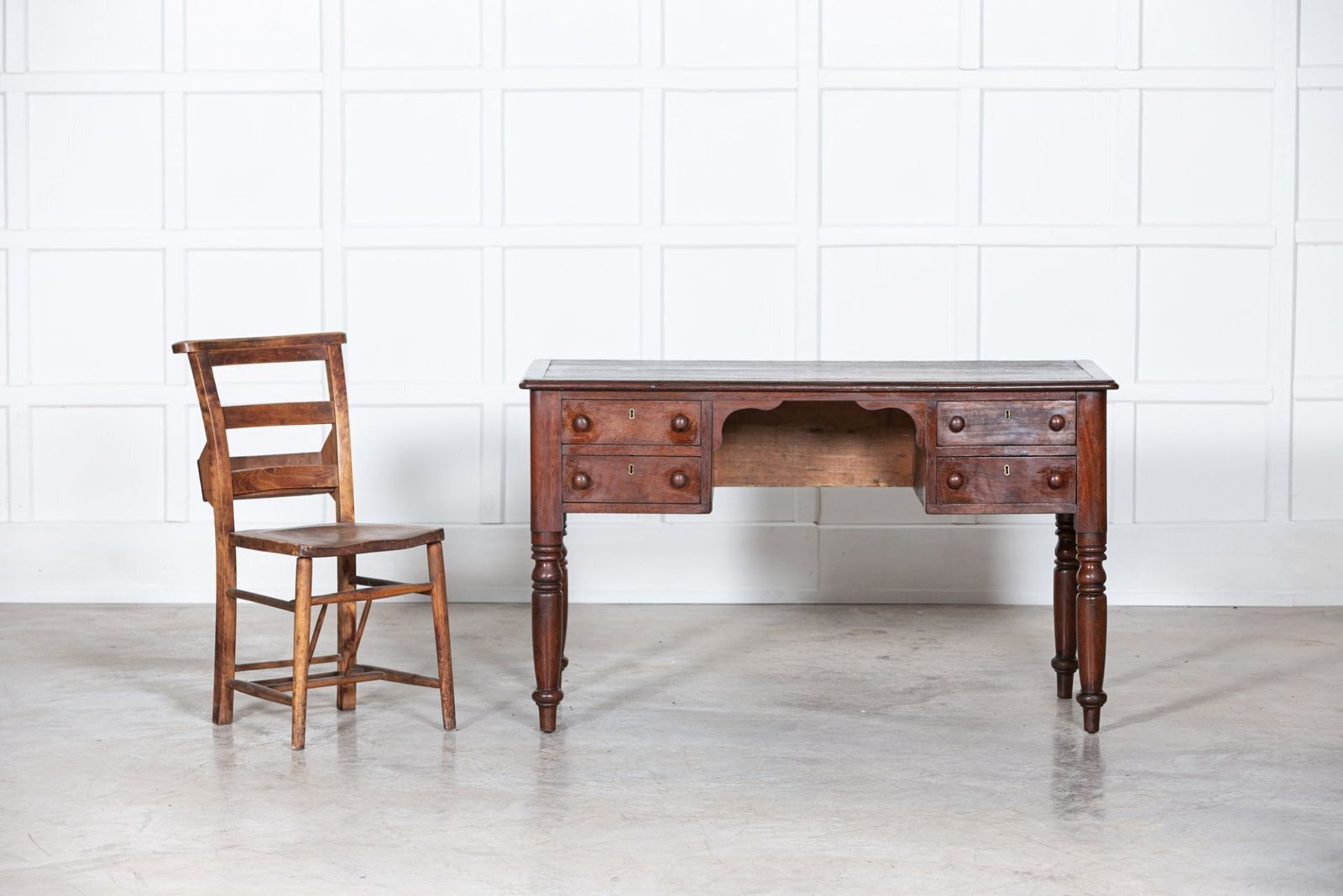 19thc Irish Mahogany Desk, 1800s photo buy