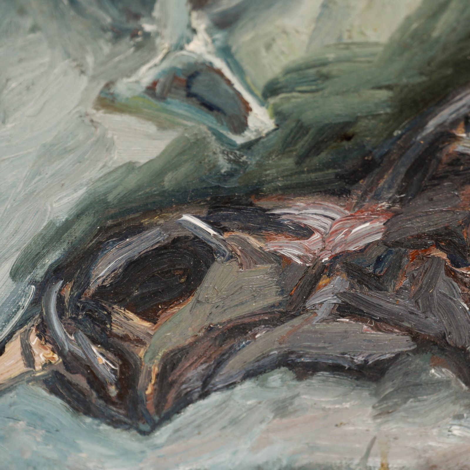 Ivan Bray (B.1967) 20th Century Oil, In Fight photo for sale