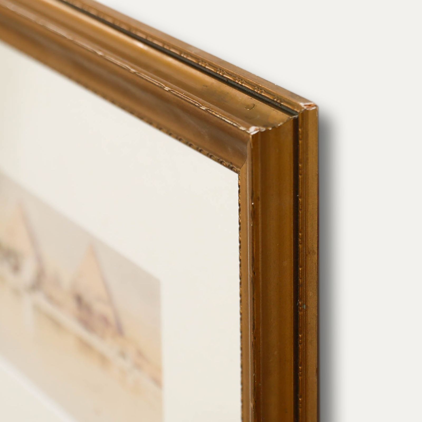 H.L. Pignon Framed 1915 Watercolour, Pyramids On The Nile photo Art