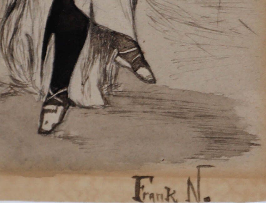Frank N.  Early 20th Century India Ink, The Bathing Belles photo vinterior
