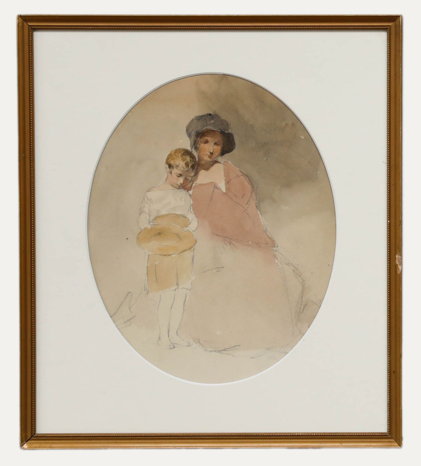 Attrib. William Clarkson Stanfield (1793 1867) Watercolour, Mother & Child