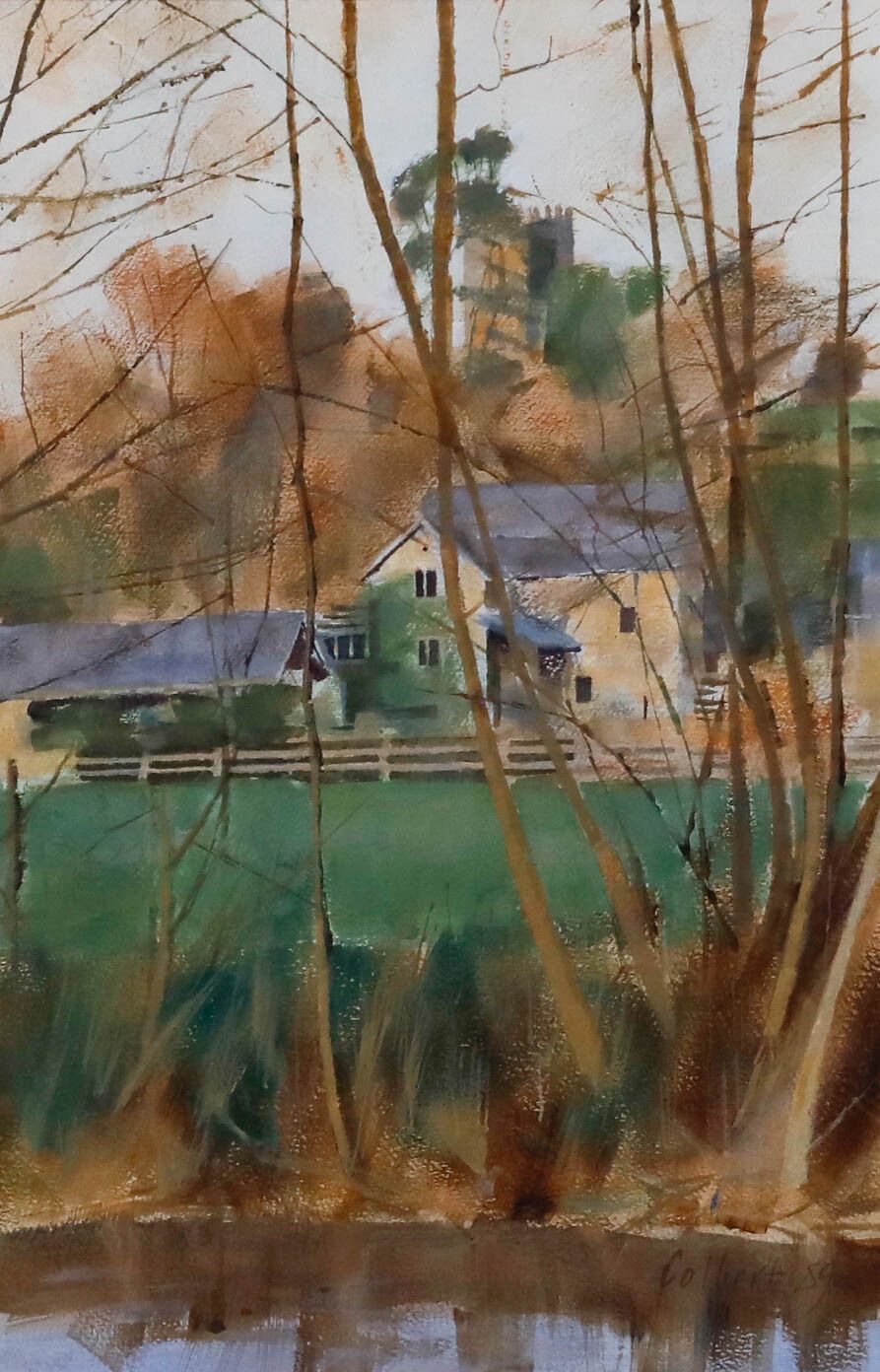 Anthony Colbert Framed 20th Century Watercolour, The Old Mill photo furniture