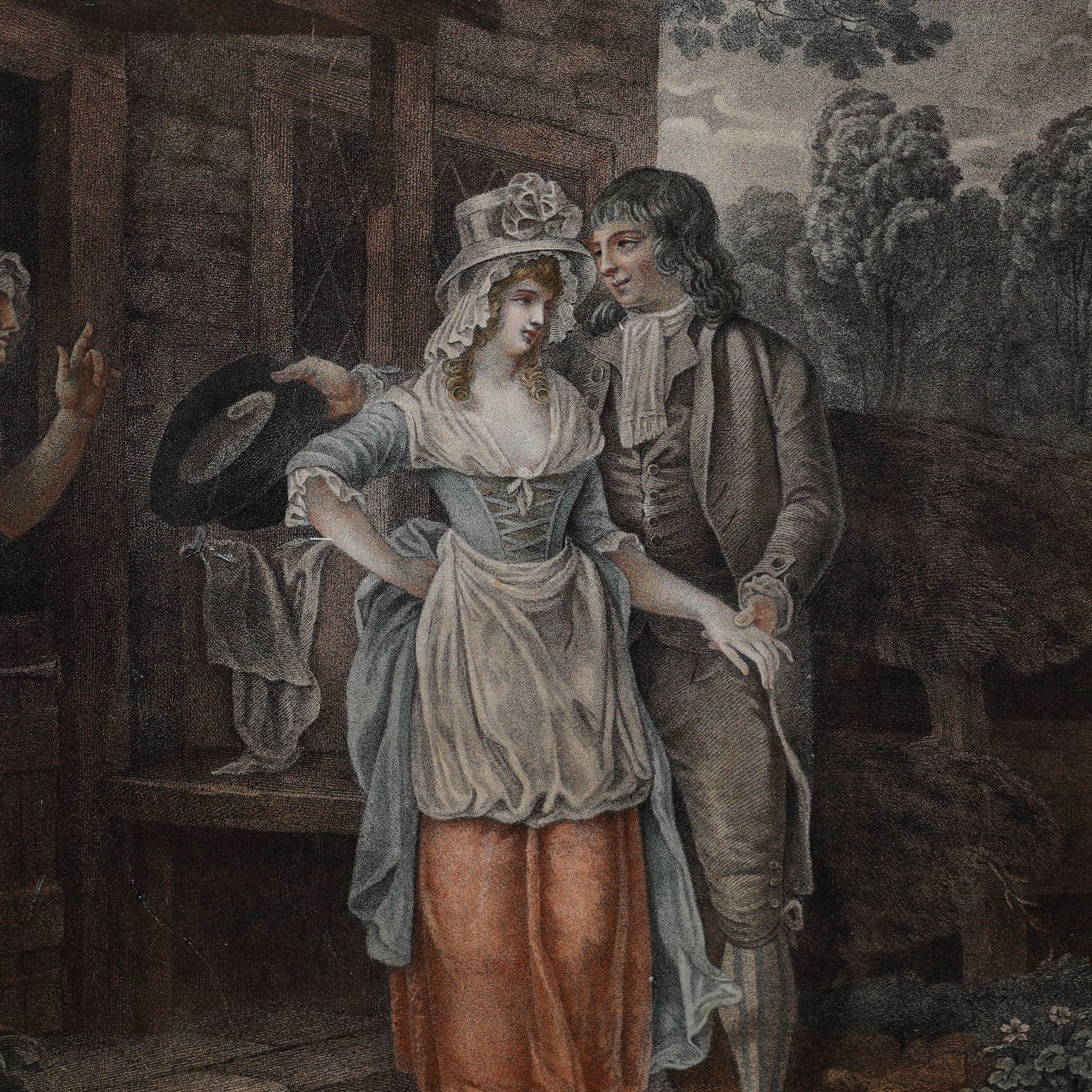 After Francis Wheatley  1792 Stipple Engraving, Setting Out To The Fair photo Art