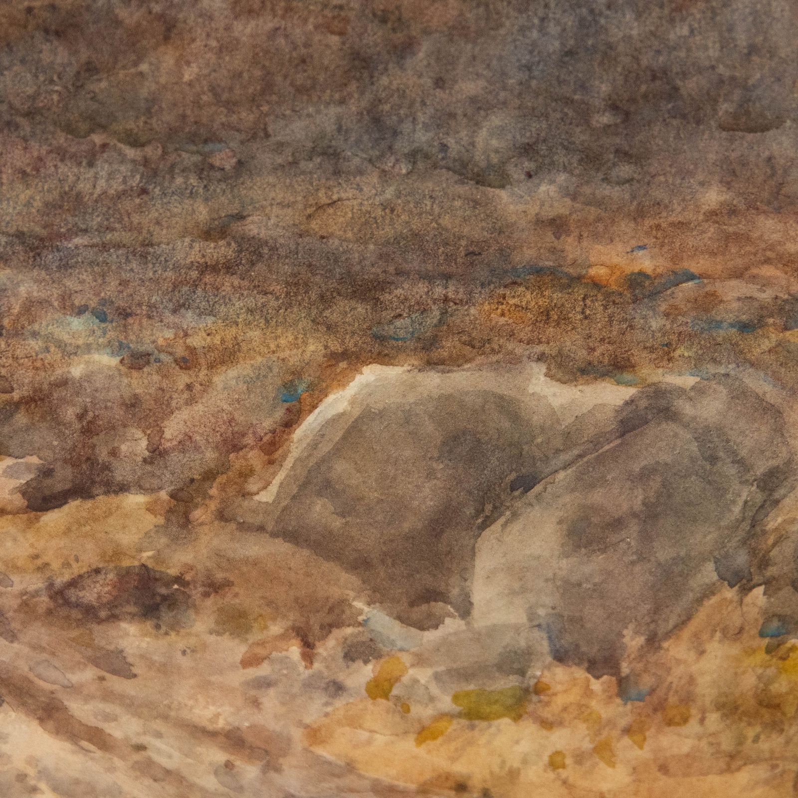 Josiah Clinton Jones (1848 1936) Framed Watercolour, Rocky Mountain Path photo Art