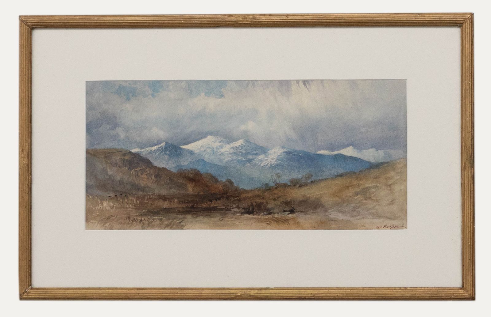 H. A. Hanpen Framed Early 20th Century Watercolour, White Mountains
