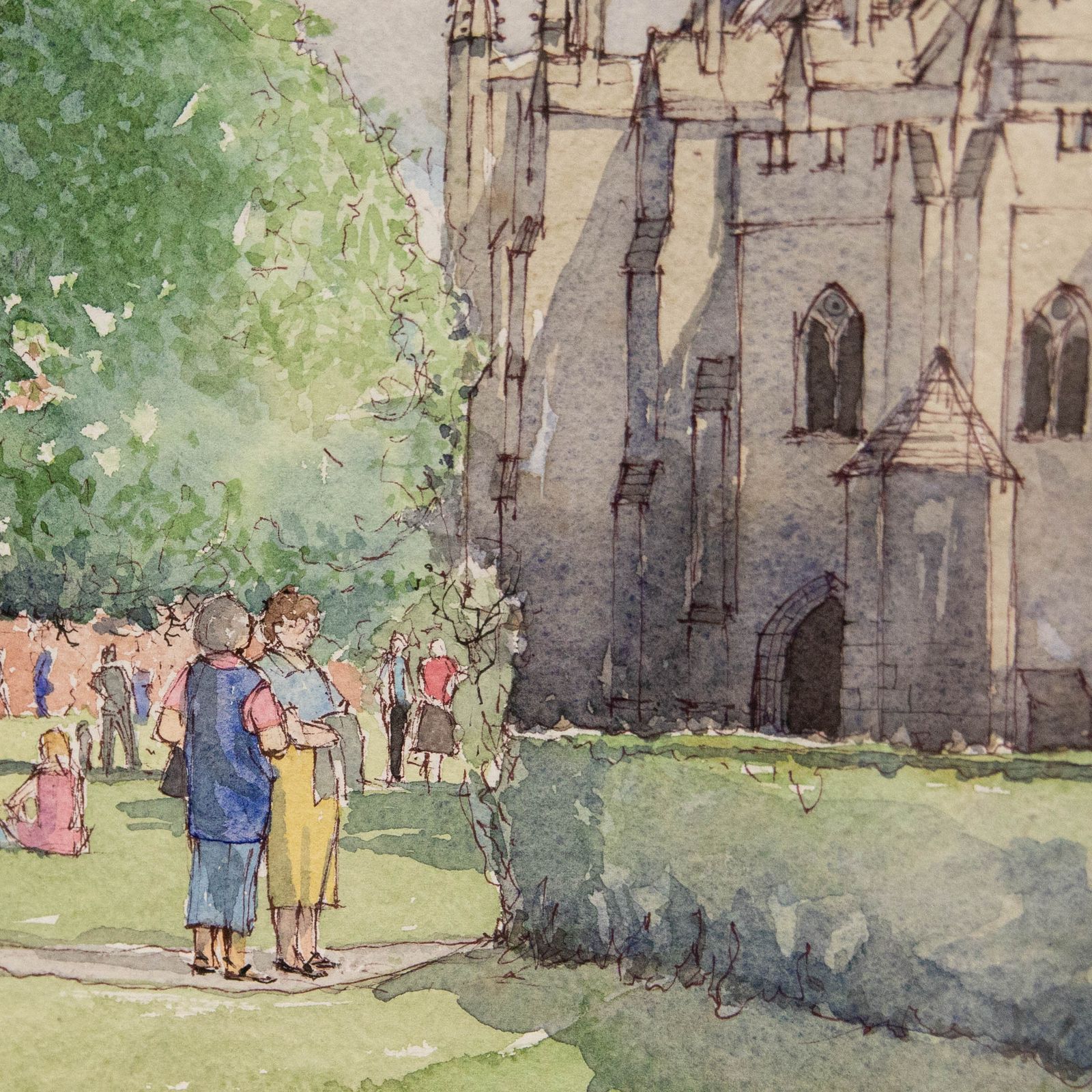 Colin Marshall  20th Century Watercolour, Cathedral Green photo Art