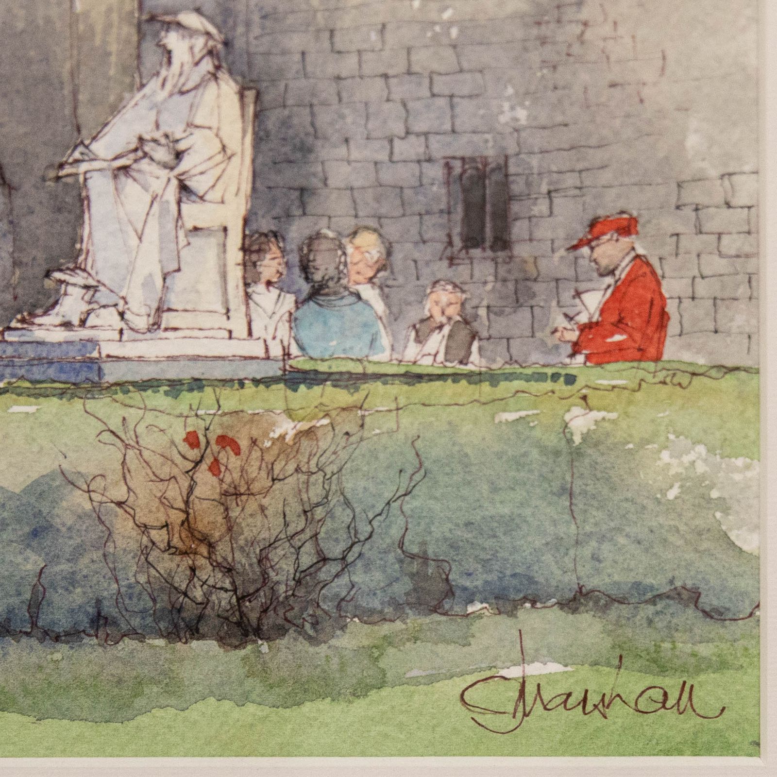 Colin Marshall  20th Century Watercolour, Cathedral Green photo buy